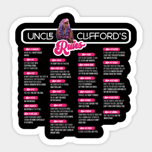 Uncle Clifford's Rules Sticker